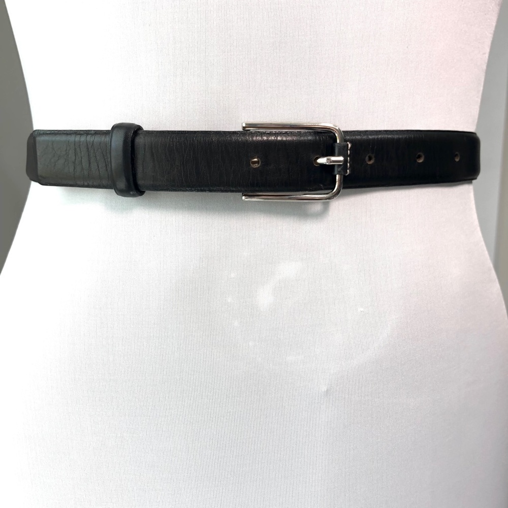 VINTAGE Ann Taylor Genuine Italian Leather Belt, Black